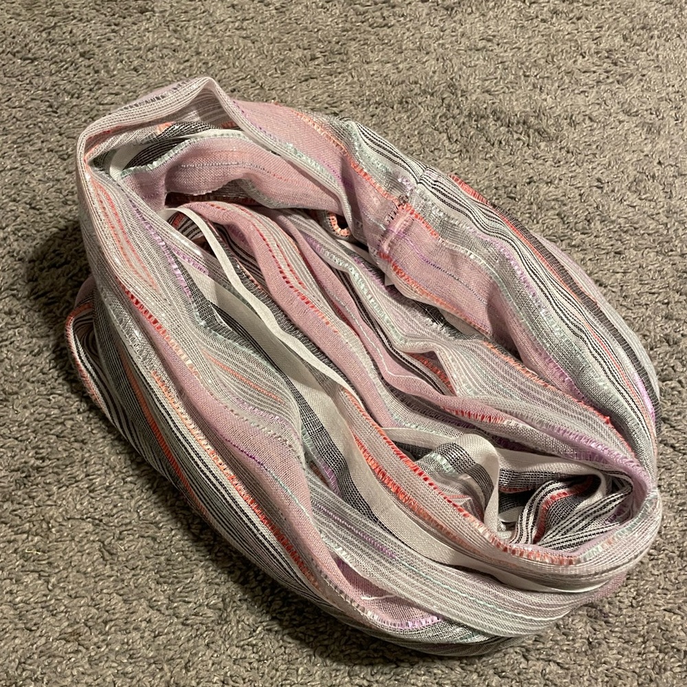 Striped infinity scarf